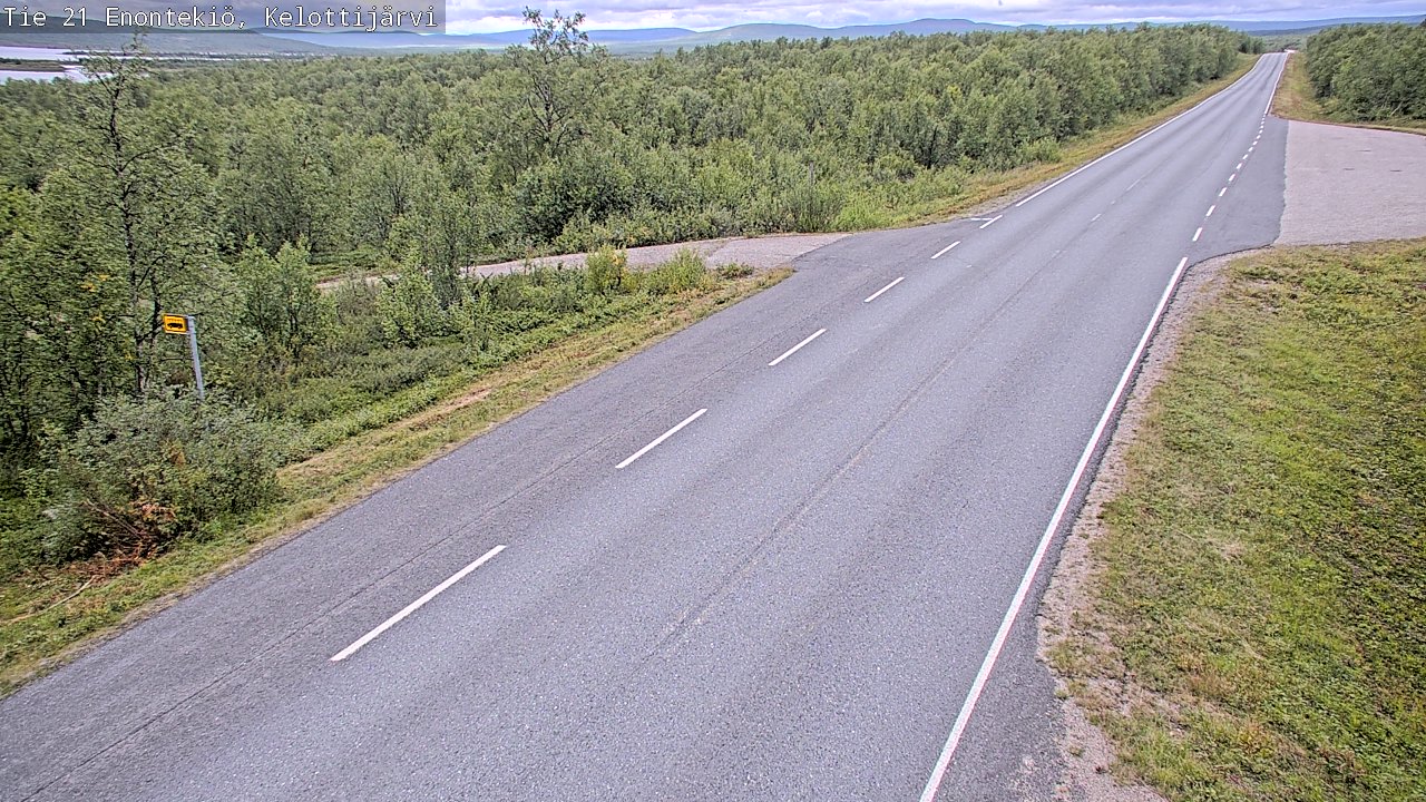 Weather Camera Image Road 21 Enontekiö, Kelottijärvi, Enontekiö, Lappi