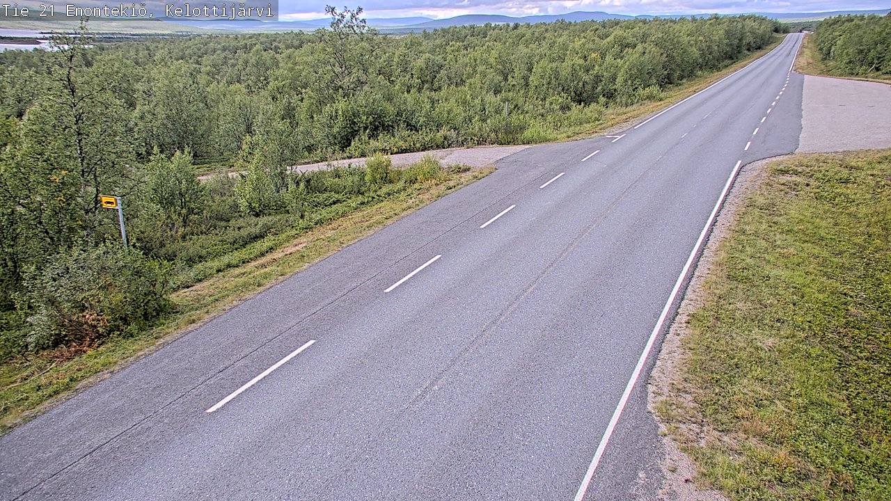 Weather Camera Image Road 21 Enontekiö, Kelottijärvi, Enontekiö, Lappi