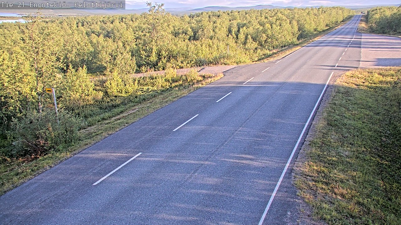 Weather Camera Image Road 21 Enontekiö, Kelottijärvi, Enontekiö, Lappi