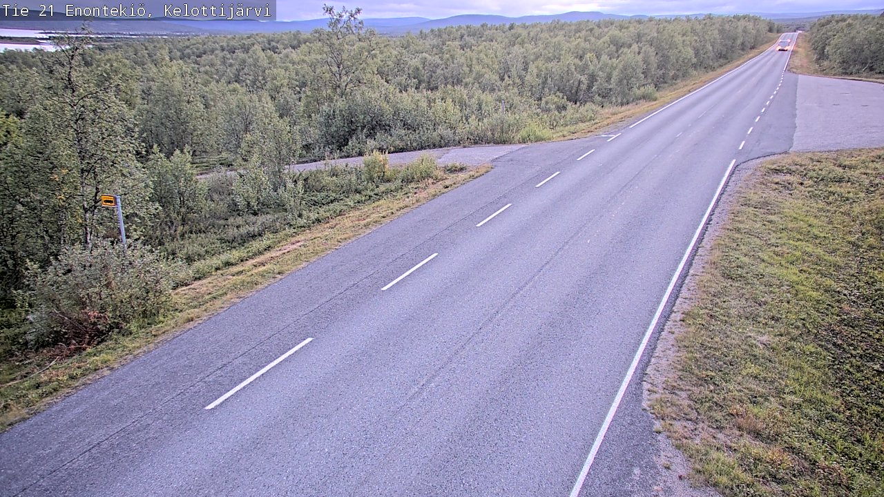 Weather Camera Image Road 21 Enontekiö, Kelottijärvi, Enontekiö, Lappi