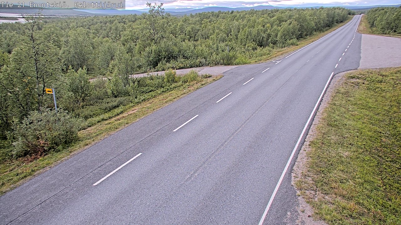Weather Camera Image Road 21 Enontekiö, Kelottijärvi, Enontekiö, Lappi