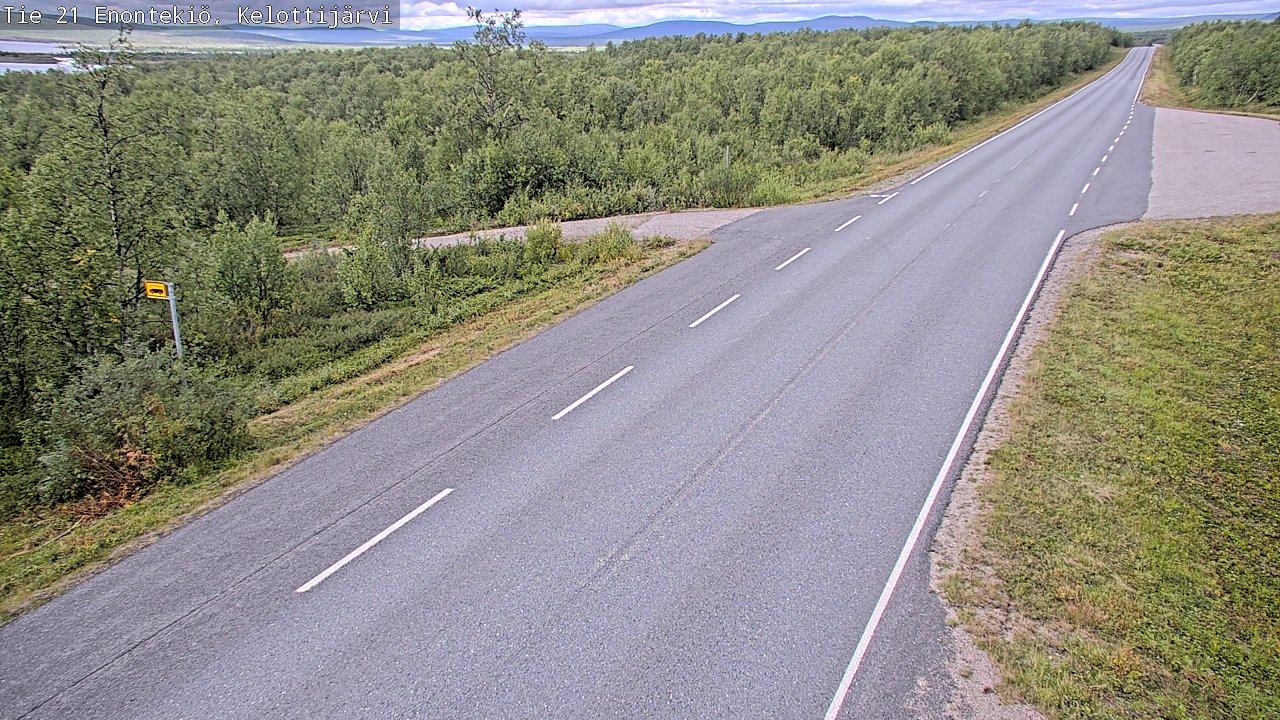 Weather Camera Image Road 21 Enontekiö, Kelottijärvi, Enontekiö, Lappi