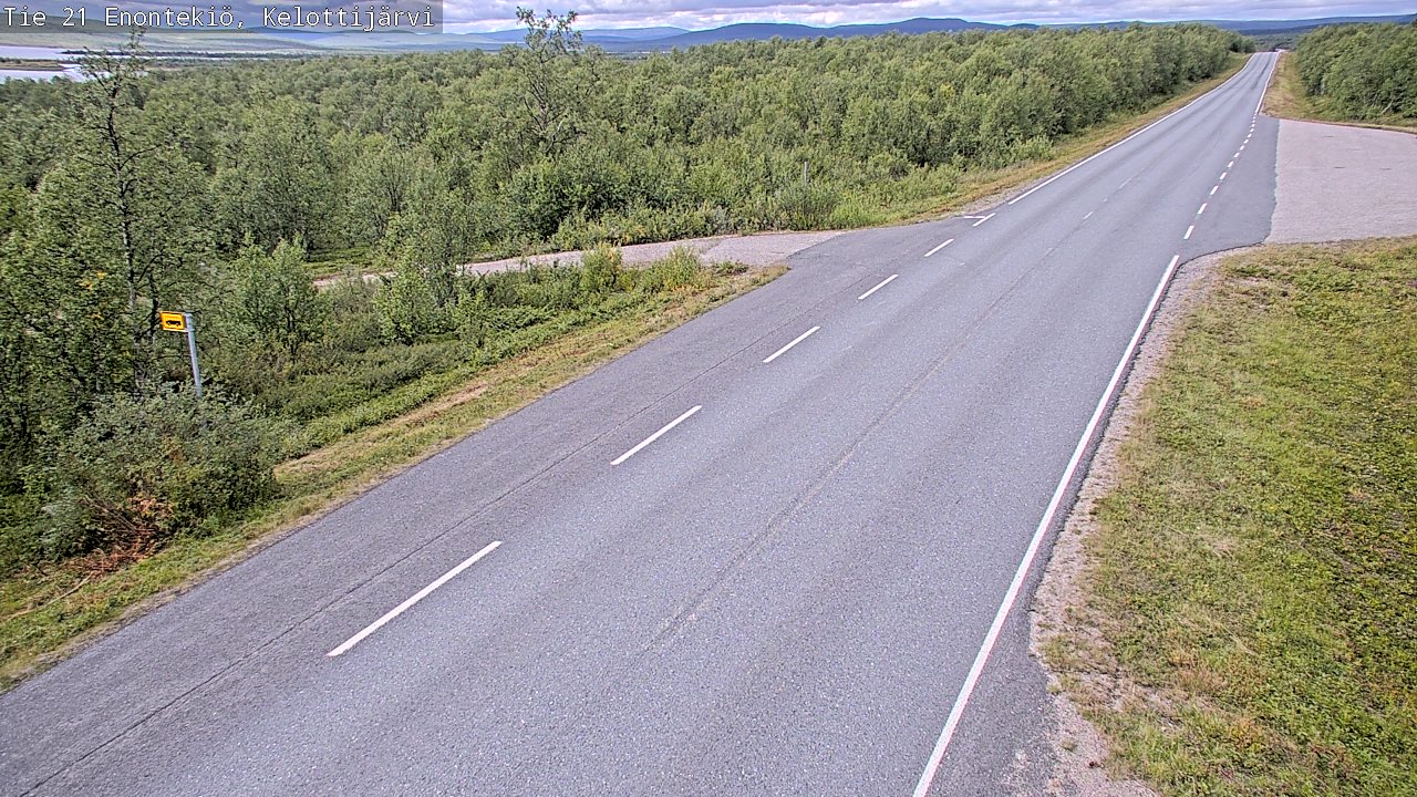 Weather Camera Image Road 21 Enontekiö, Kelottijärvi, Enontekiö, Lappi