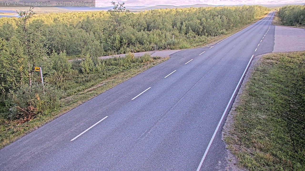 Weather Camera Image Road 21 Enontekiö, Kelottijärvi, Enontekiö, Lappi