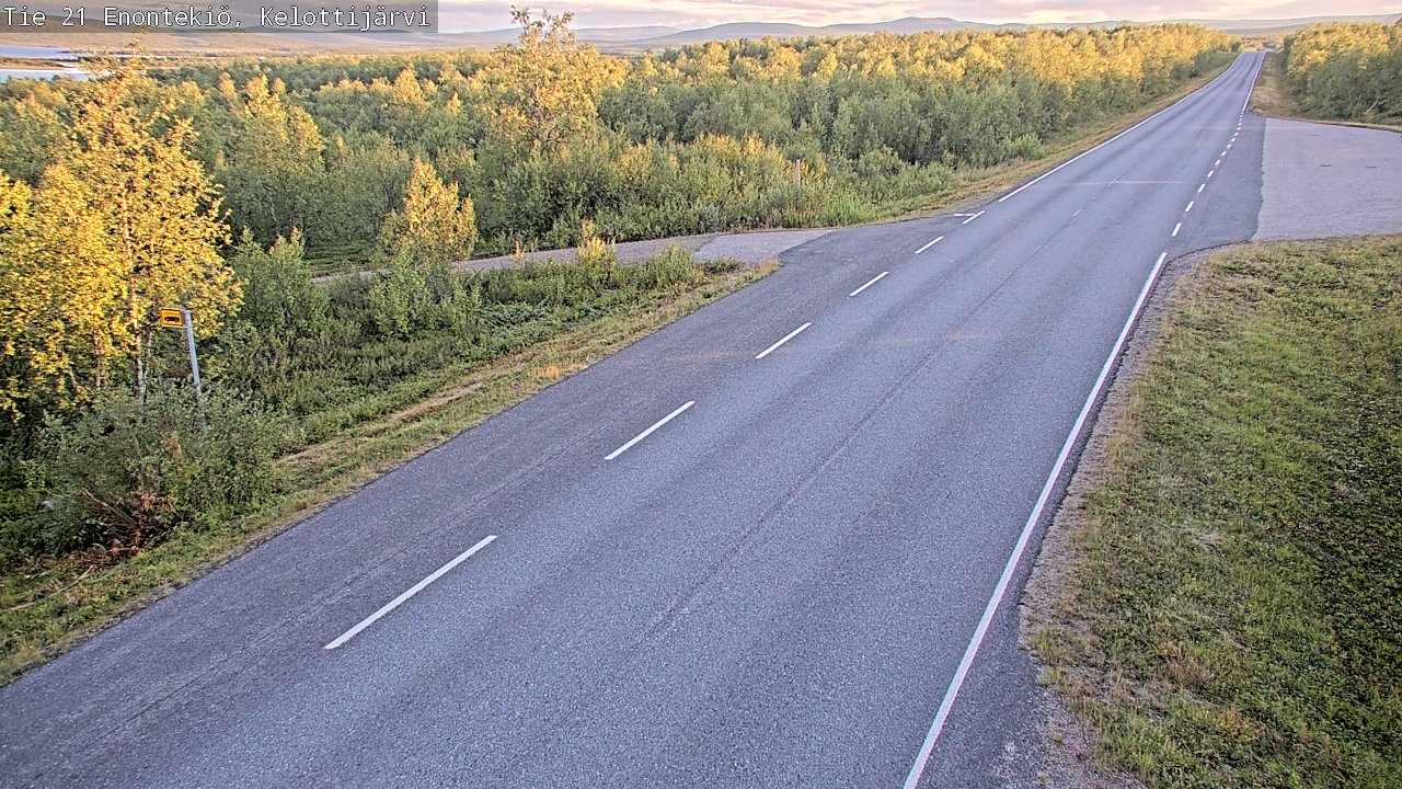 Weather Camera Image Road 21 Enontekiö, Kelottijärvi, Enontekiö, Lappi