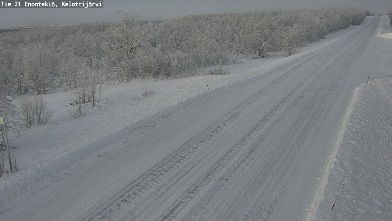 Weather Camera Image Väg 21 Enontekiö, Kelottijärvi, Enontekiö, Lappi