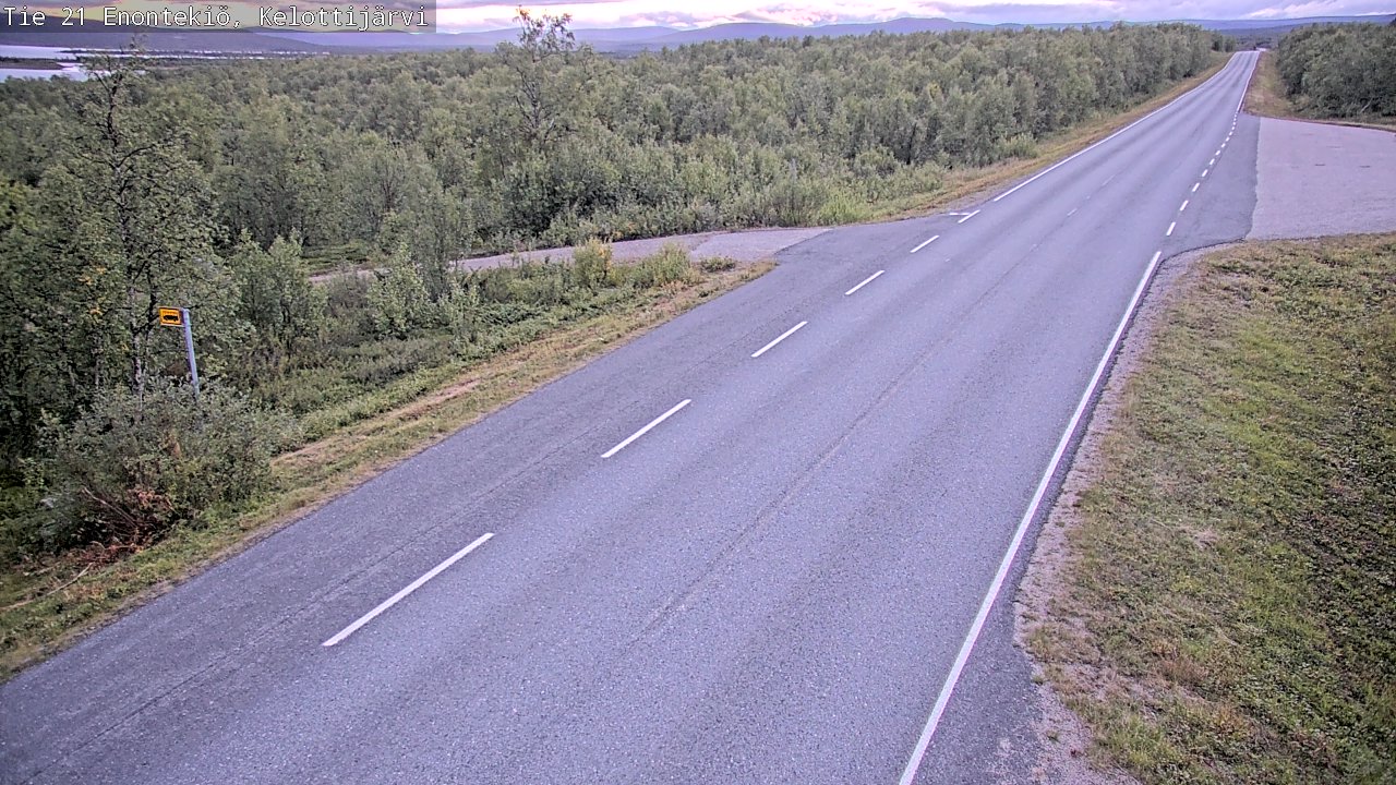 Weather Camera Image Road 21 Enontekiö, Kelottijärvi, Enontekiö, Lappi
