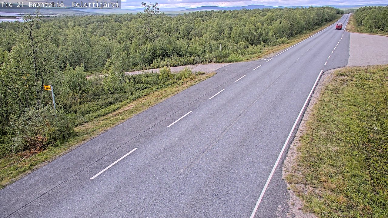 Weather Camera Image Road 21 Enontekiö, Kelottijärvi, Enontekiö, Lappi