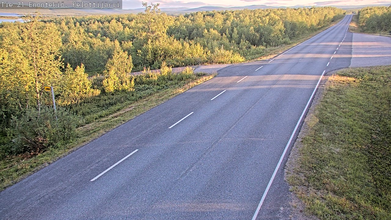 Weather Camera Image Road 21 Enontekiö, Kelottijärvi, Enontekiö, Lappi