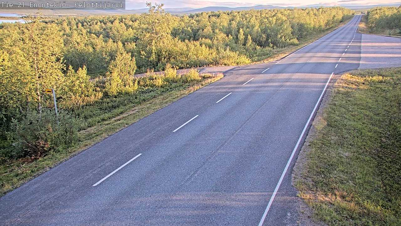 Weather Camera Image Road 21 Enontekiö, Kelottijärvi, Enontekiö, Lappi