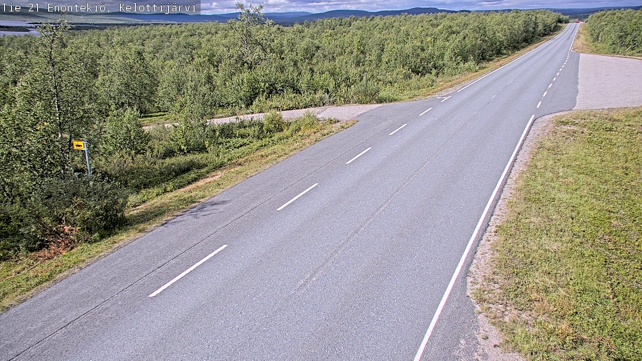 Weather Camera Image Road 21 Enontekiö, Kelottijärvi, Enontekiö, Lappi