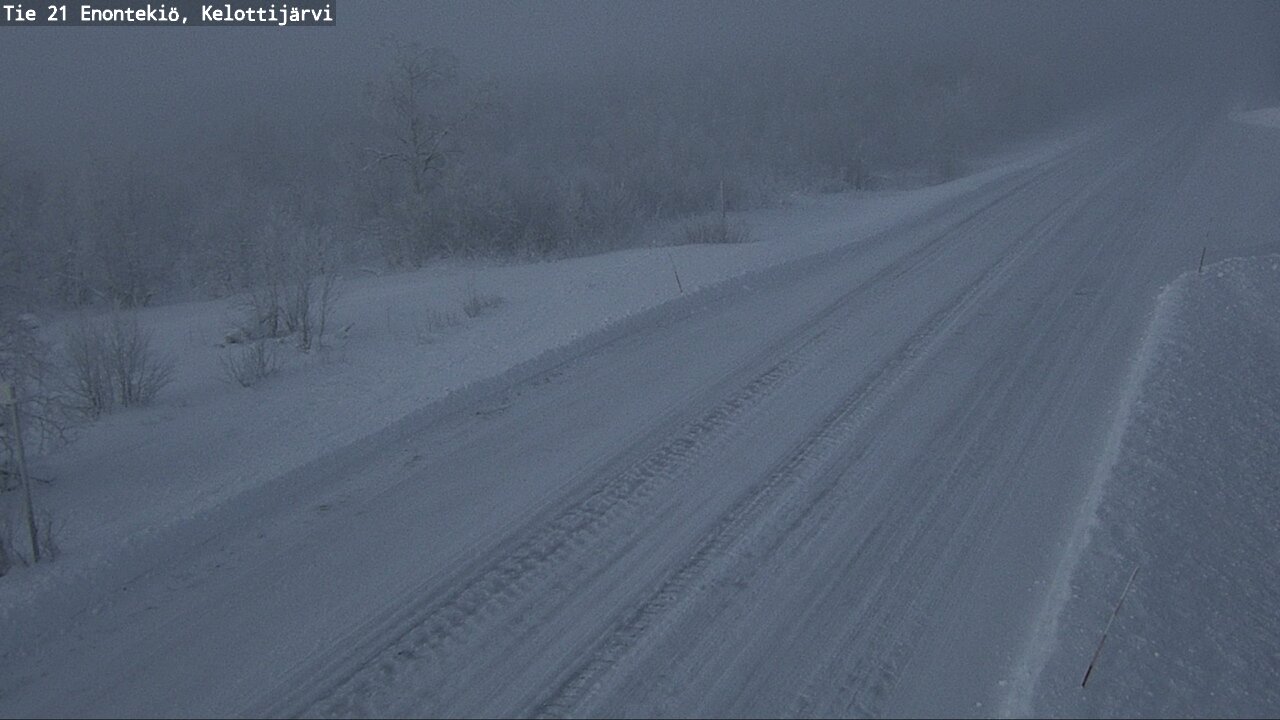 Weather Camera Image Väg 21 Enontekiö, Kelottijärvi, Enontekiö, Lappi