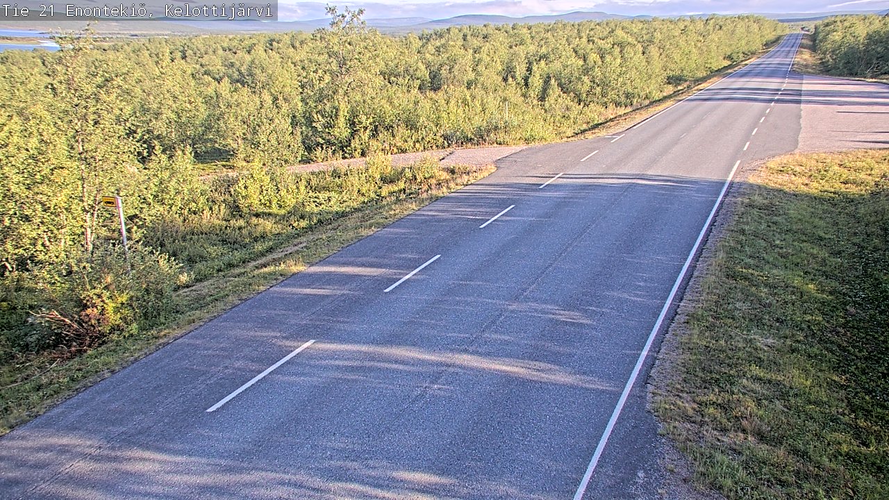 Weather Camera Image Road 21 Enontekiö, Kelottijärvi, Enontekiö, Lappi