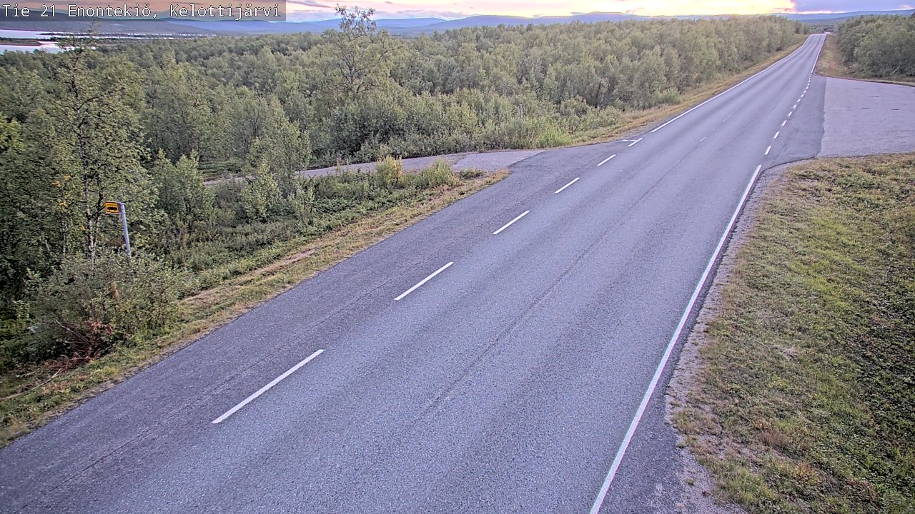 Weather Camera Image Road 21 Enontekiö, Kelottijärvi, Enontekiö, Lappi