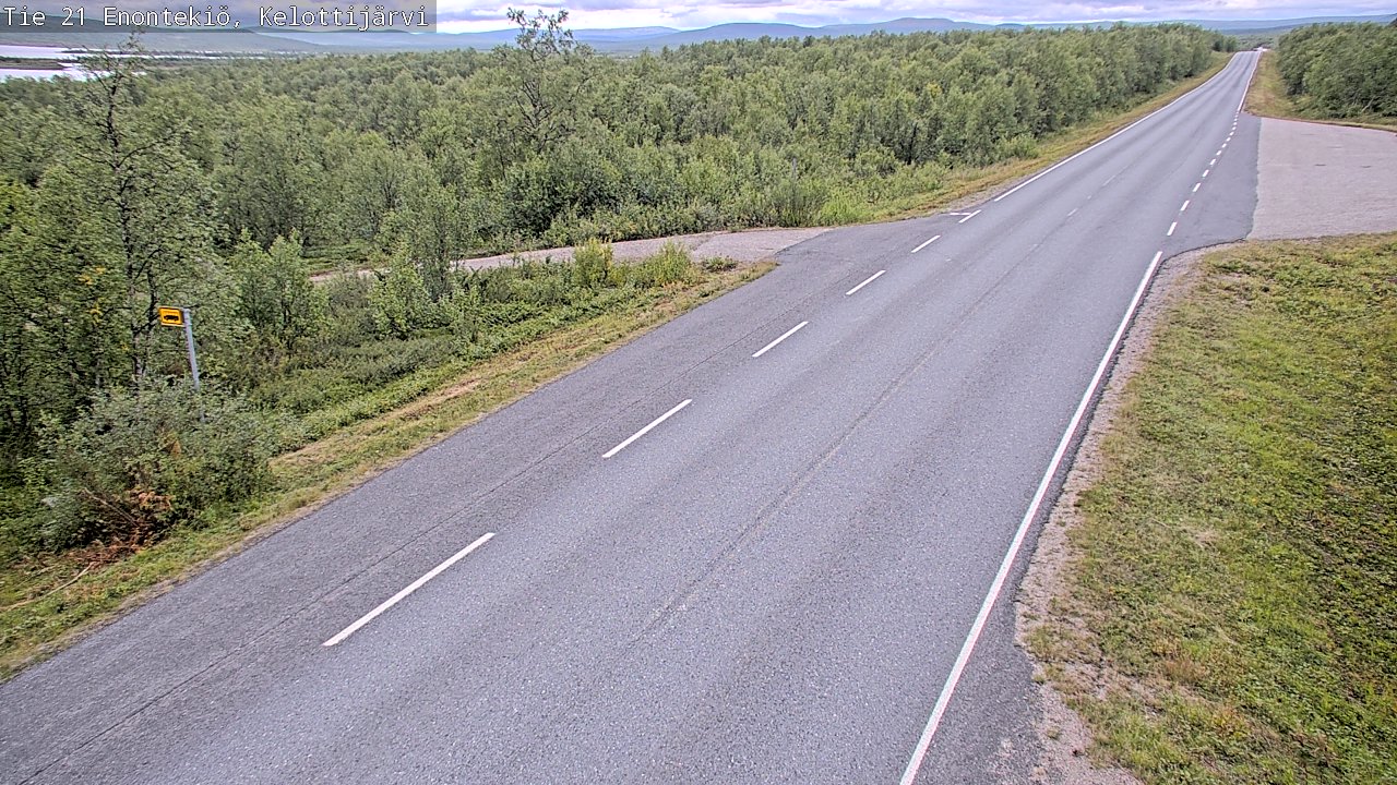 Weather Camera Image Road 21 Enontekiö, Kelottijärvi, Enontekiö, Lappi
