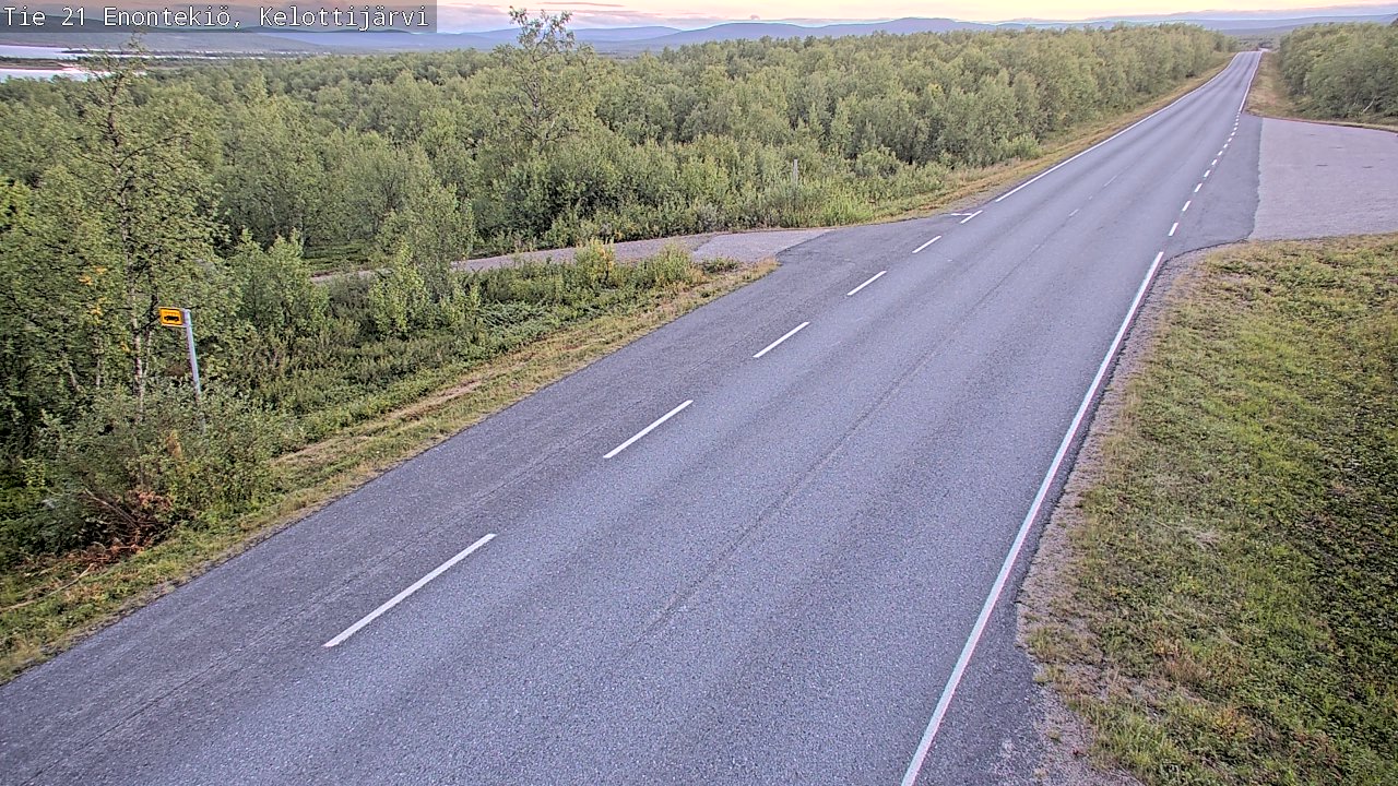Weather Camera Image Road 21 Enontekiö, Kelottijärvi, Enontekiö, Lappi