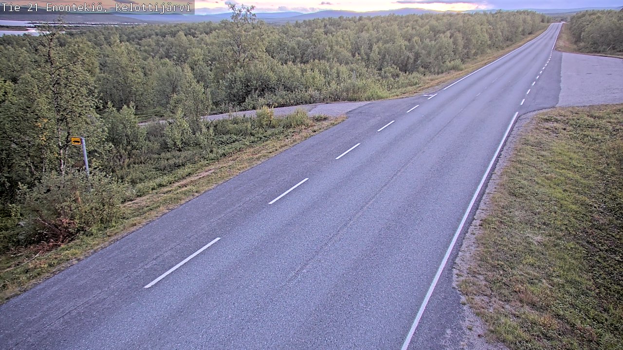 Weather Camera Image Road 21 Enontekiö, Kelottijärvi, Enontekiö, Lappi