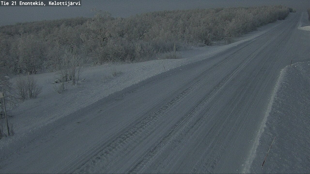 Weather Camera Image Väg 21 Enontekiö, Kelottijärvi, Enontekiö, Lappi