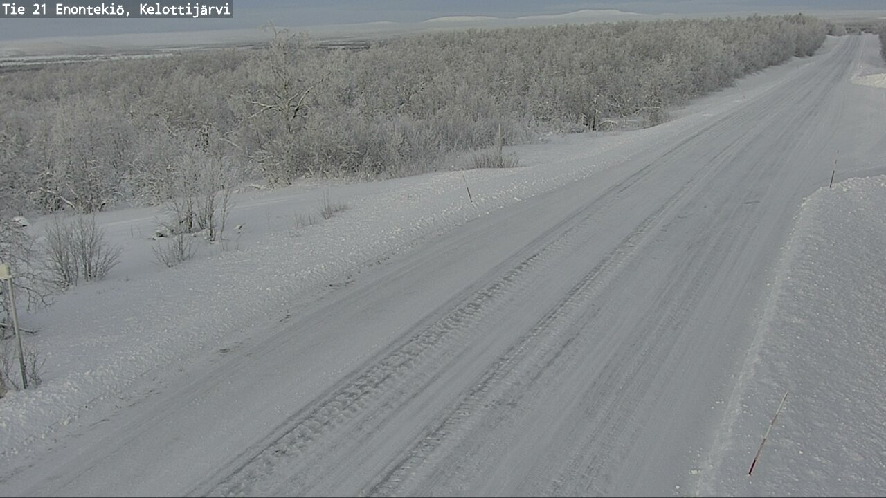 Weather Camera Image Väg 21 Enontekiö, Kelottijärvi, Enontekiö, Lappi