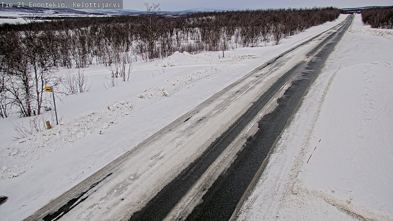 Weather Camera Image Road 21 Enontekiö, Kelottijärvi, Enontekiö, Lappi