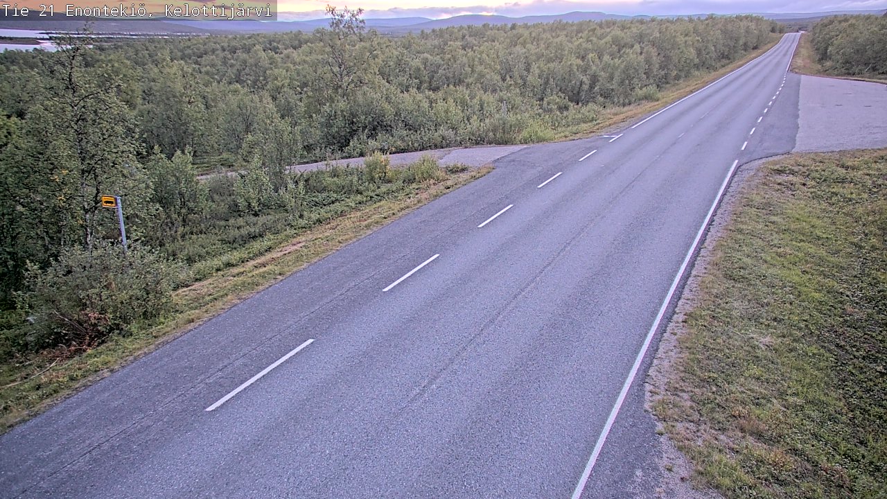 Weather Camera Image Road 21 Enontekiö, Kelottijärvi, Enontekiö, Lappi