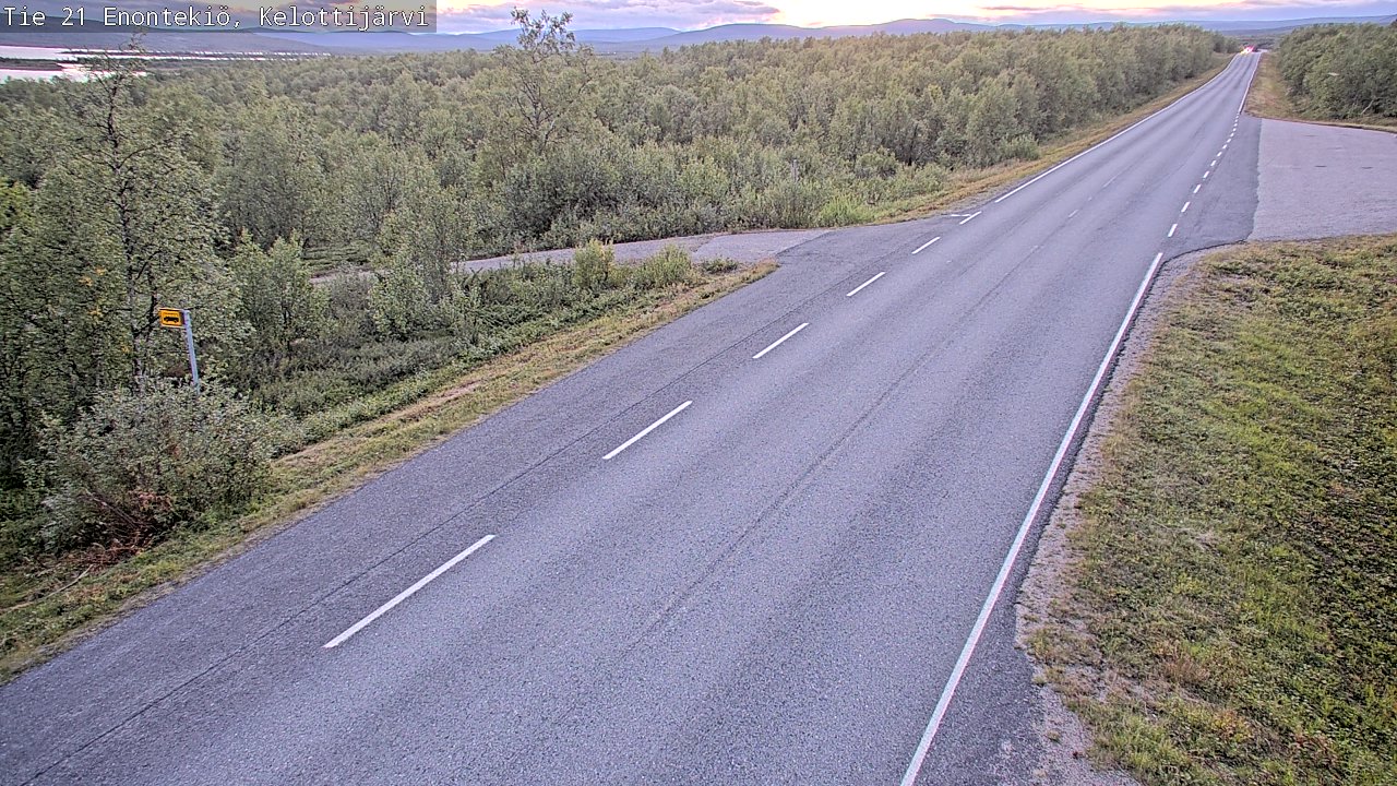 Weather Camera Image Road 21 Enontekiö, Kelottijärvi, Enontekiö, Lappi