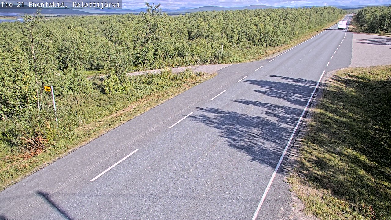 Weather Camera Image Road 21 Enontekiö, Kelottijärvi, Enontekiö, Lappi