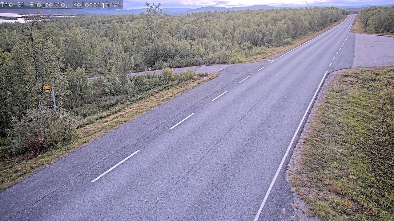 Weather Camera Image Road 21 Enontekiö, Kelottijärvi, Enontekiö, Lappi
