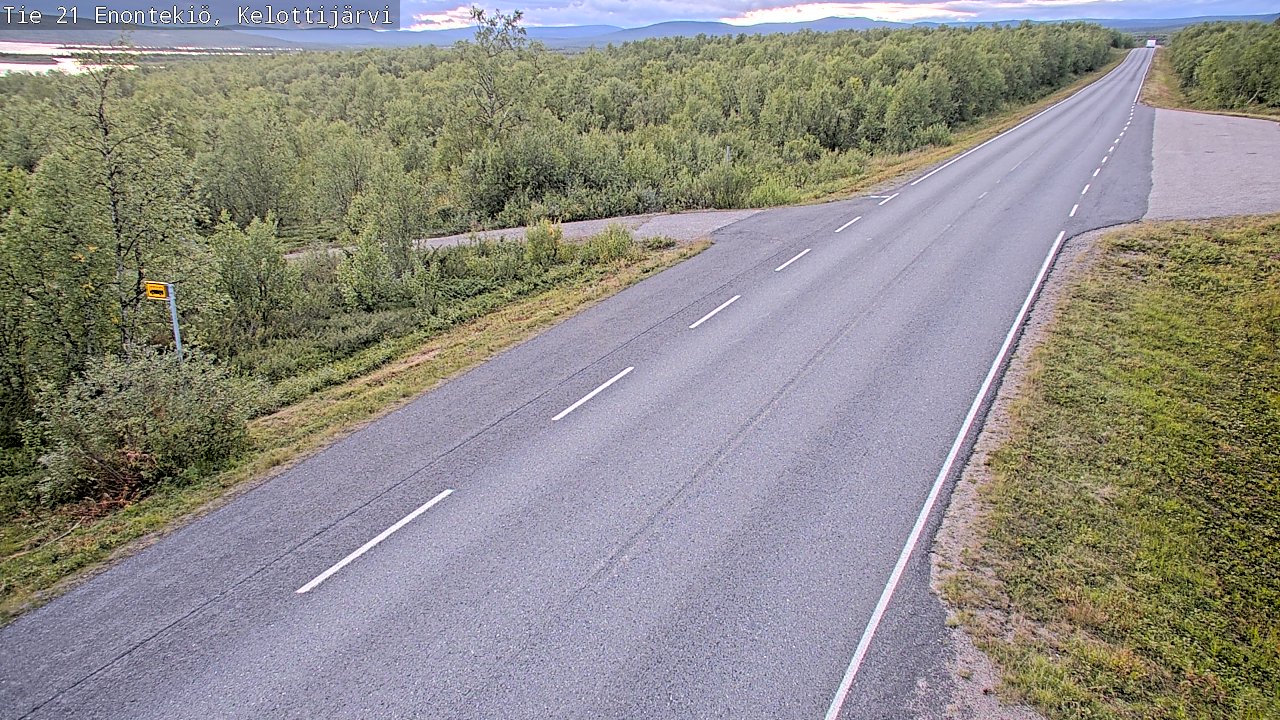 Weather Camera Image Road 21 Enontekiö, Kelottijärvi, Enontekiö, Lappi