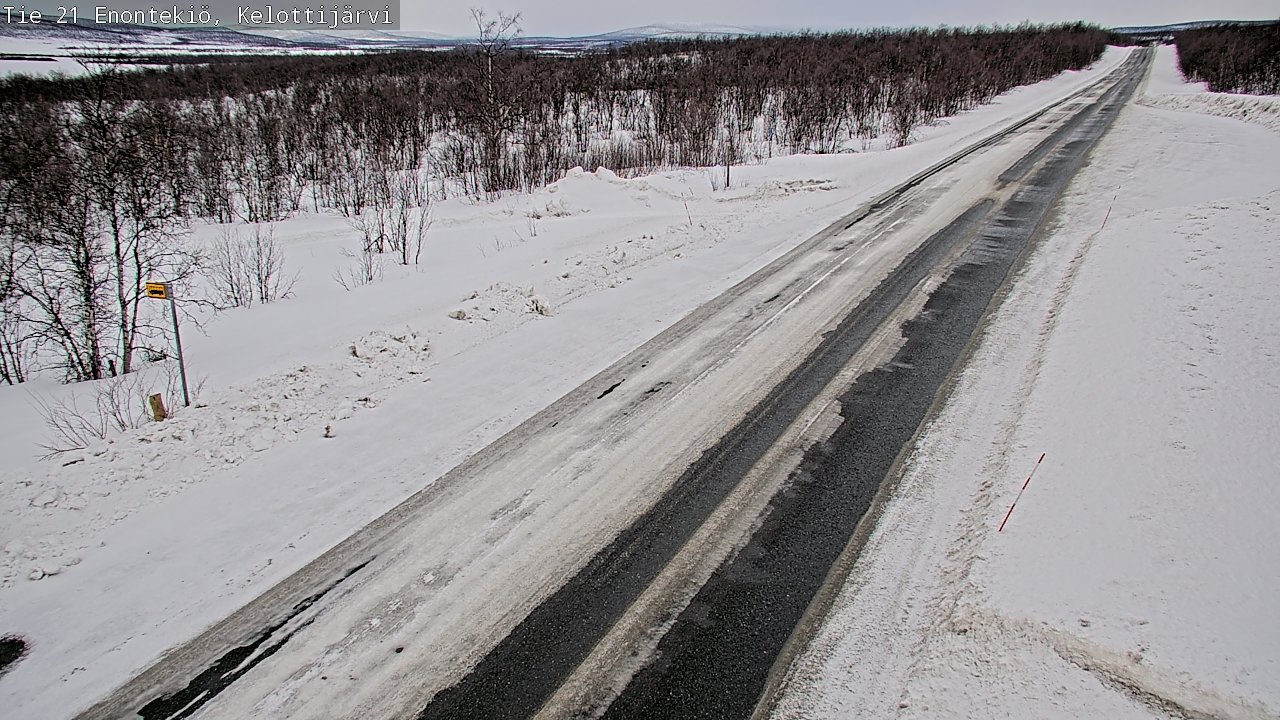 Weather Camera Image Road 21 Enontekiö, Kelottijärvi, Enontekiö, Lappi