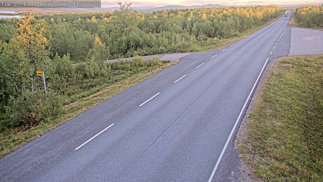 Weather Camera Image Road 21 Enontekiö, Kelottijärvi, Enontekiö, Lappi