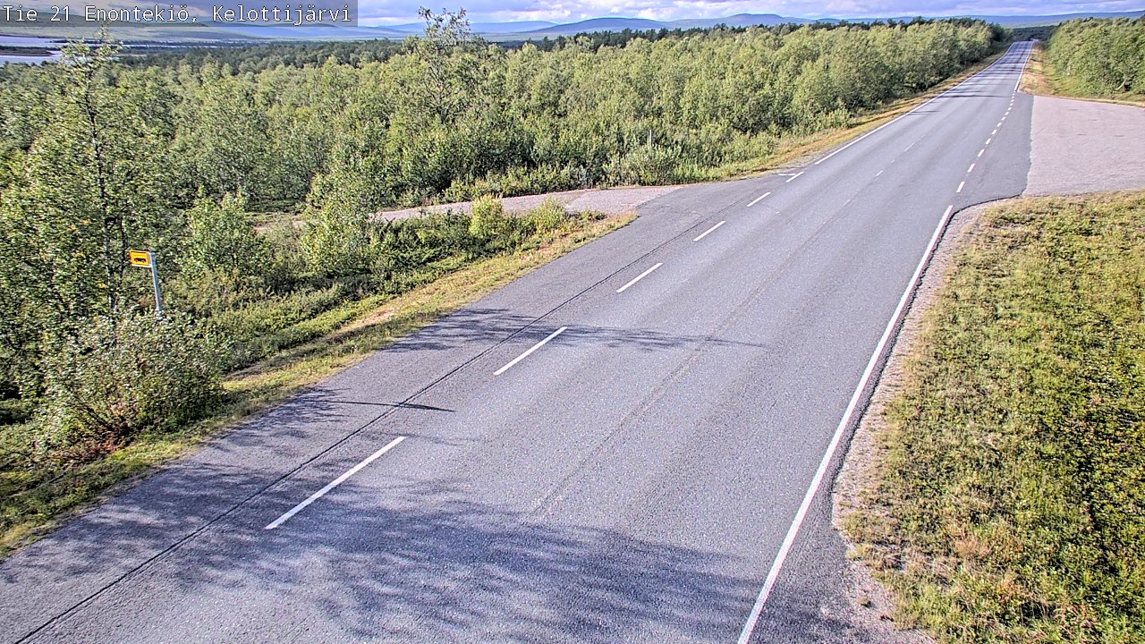 Weather Camera Image Road 21 Enontekiö, Kelottijärvi, Enontekiö, Lappi