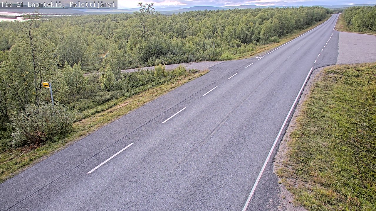 Weather Camera Image Road 21 Enontekiö, Kelottijärvi, Enontekiö, Lappi