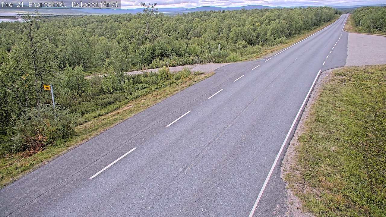 Weather Camera Image Road 21 Enontekiö, Kelottijärvi, Enontekiö, Lappi
