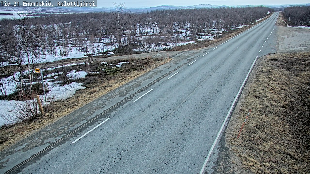 Weather Camera Image Väg 21 Enontekiö, Kelottijärvi, Enontekiö, Lappi