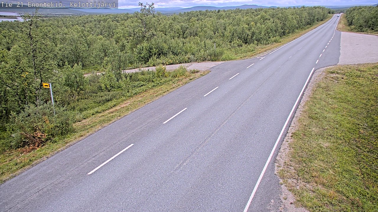 Weather Camera Image Road 21 Enontekiö, Kelottijärvi, Enontekiö, Lappi