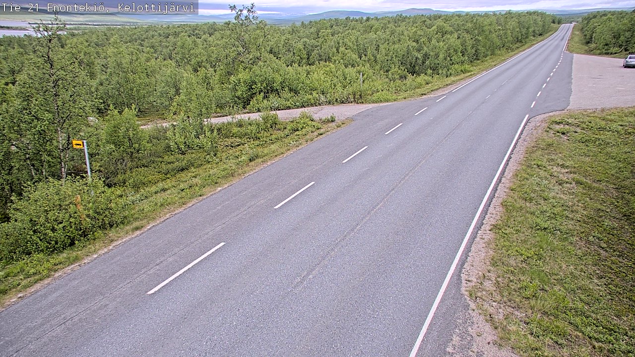 Weather Camera Image Väg 21 Enontekiö, Kelottijärvi, Enontekiö, Lappi