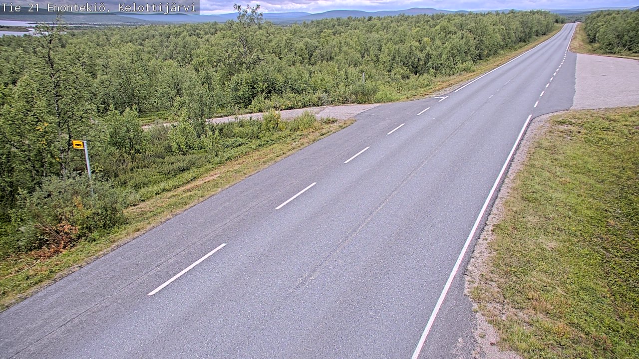 Weather Camera Image Road 21 Enontekiö, Kelottijärvi, Enontekiö, Lappi