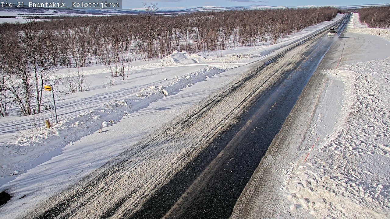 Weather Camera Image Road 21 Enontekiö, Kelottijärvi, Enontekiö, Lappi