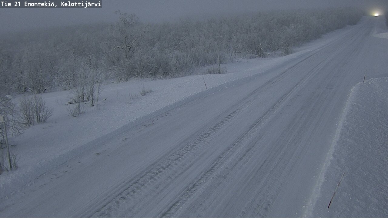 Weather Camera Image Väg 21 Enontekiö, Kelottijärvi, Enontekiö, Lappi