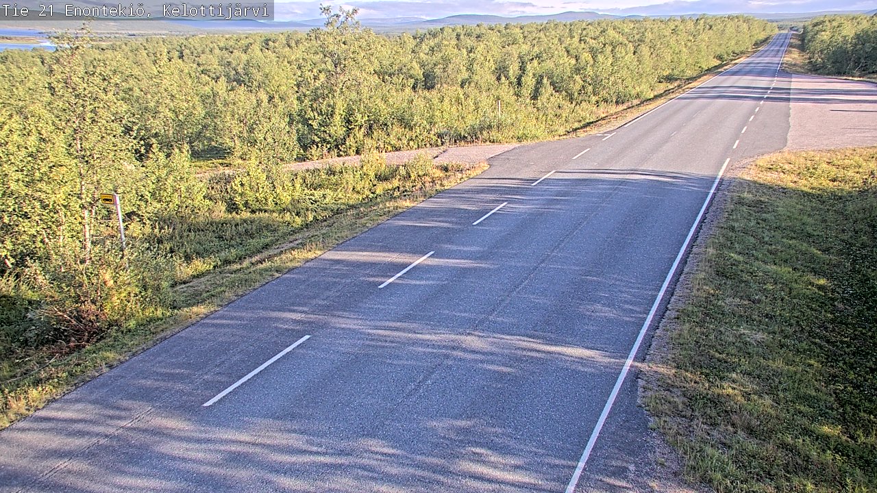 Weather Camera Image Road 21 Enontekiö, Kelottijärvi, Enontekiö, Lappi