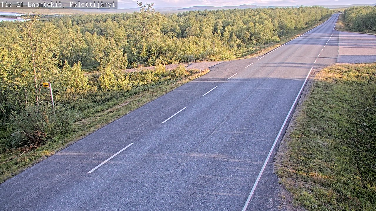 Weather Camera Image Road 21 Enontekiö, Kelottijärvi, Enontekiö, Lappi