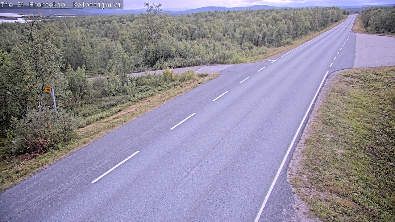 Weather Camera Image Road 21 Enontekiö, Kelottijärvi, Enontekiö, Lappi