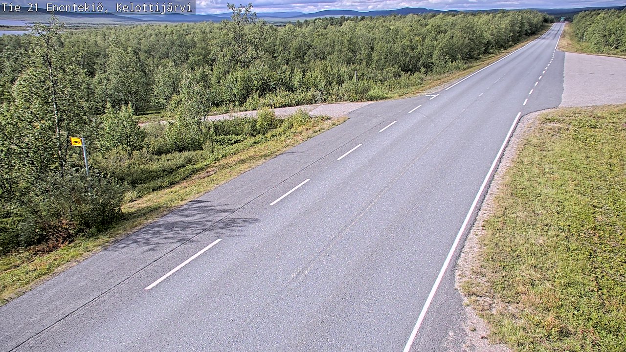 Weather Camera Image Road 21 Enontekiö, Kelottijärvi, Enontekiö, Lappi