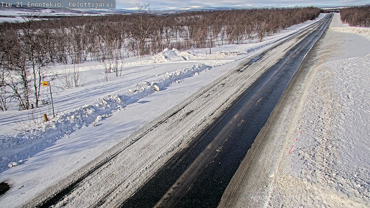 Weather Camera Image Road 21 Enontekiö, Kelottijärvi, Enontekiö, Lappi