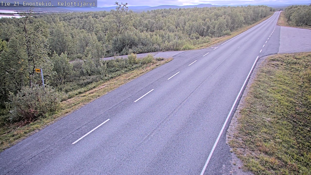 Weather Camera Image Road 21 Enontekiö, Kelottijärvi, Enontekiö, Lappi