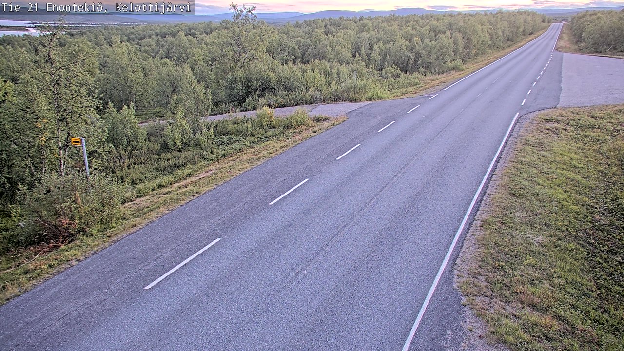 Weather Camera Image Road 21 Enontekiö, Kelottijärvi, Enontekiö, Lappi