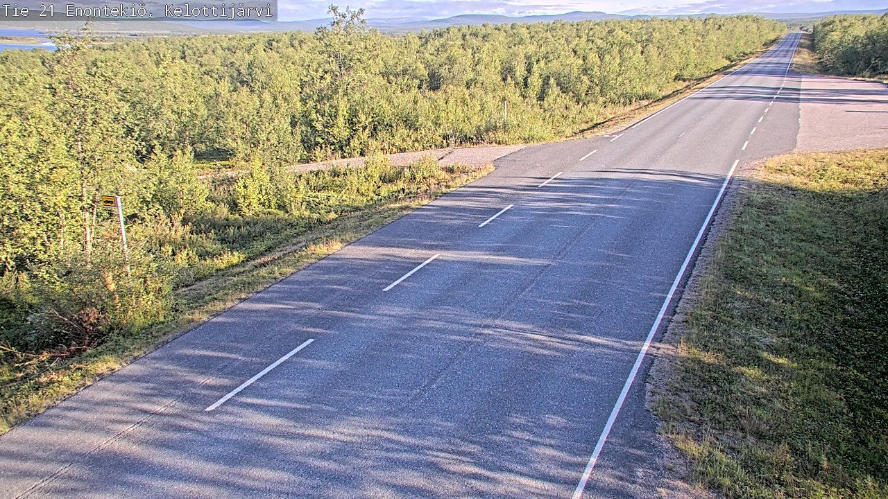 Weather Camera Image Road 21 Enontekiö, Kelottijärvi, Enontekiö, Lappi