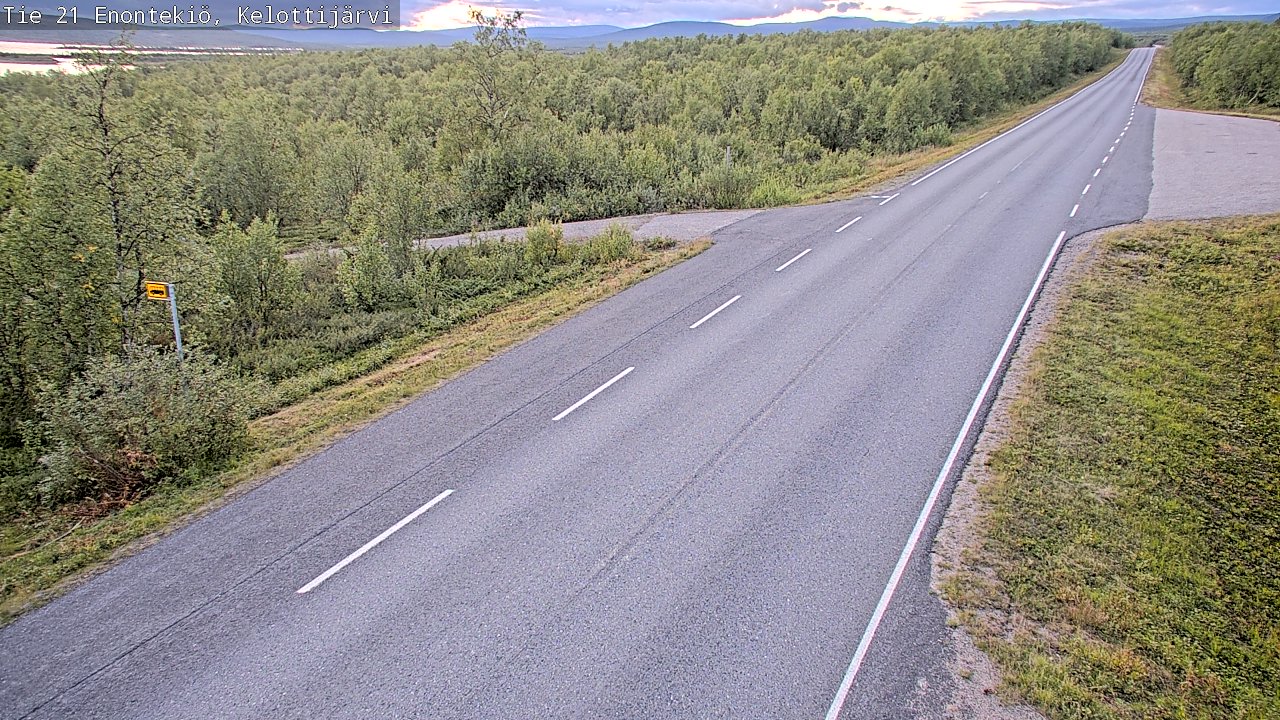 Weather Camera Image Road 21 Enontekiö, Kelottijärvi, Enontekiö, Lappi