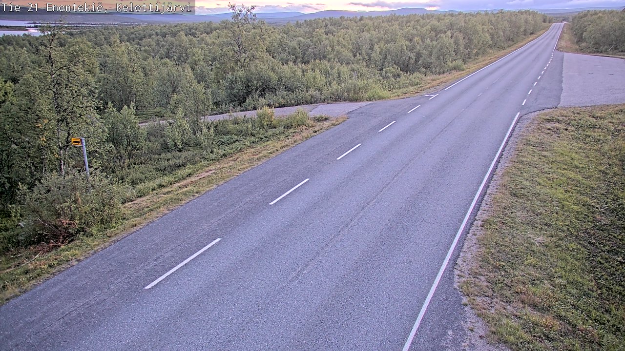 Weather Camera Image Road 21 Enontekiö, Kelottijärvi, Enontekiö, Lappi